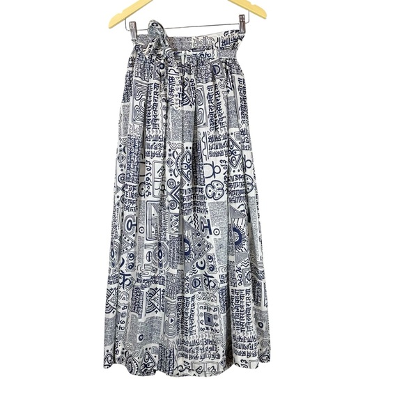 VINTAGE JOHN MEYER OF NORWICH Women's Small Lightweight Graphic Printed Skirt - Picture 1 of 6